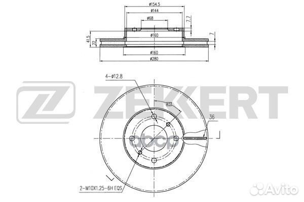 Диск торм. перед. Nissan Almera (N16) 00- Prim