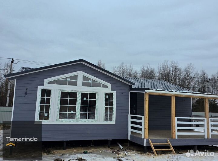 Дачный домик 8х10 каркасный дом