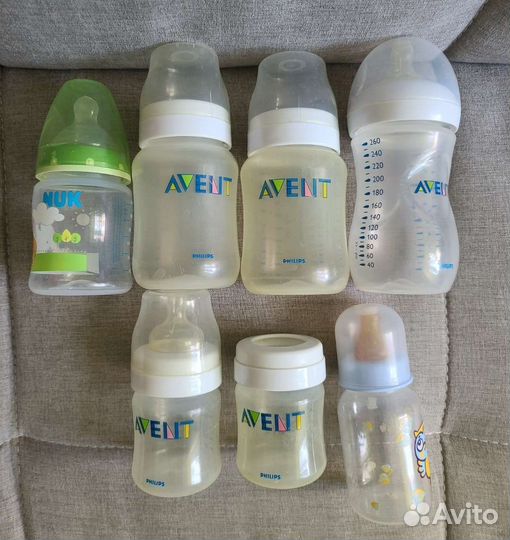 Бутылочки avent, nuk, соски