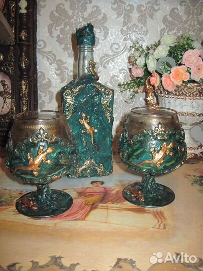 Набор для коньяка. Коньячные бокалы, графин