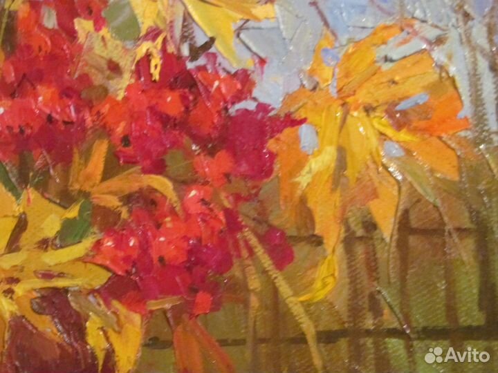 Рябины Живопись маслом Холст Подпись