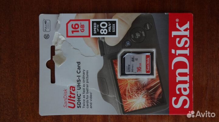 Карта памяти для фотоаппаратов 16 gb 80 mb/sec