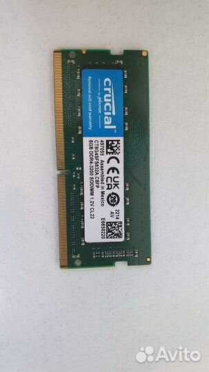 Оперативная память для ноутбука ddr4 8gb