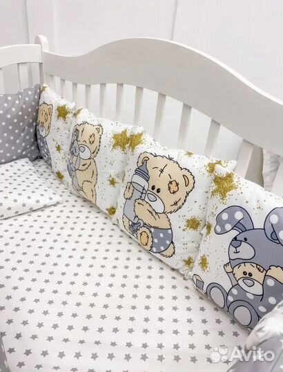 Бортики подушки в детскую кроватку