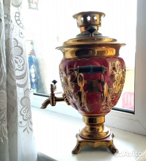 Самовар электрический СССР, авторская роспись