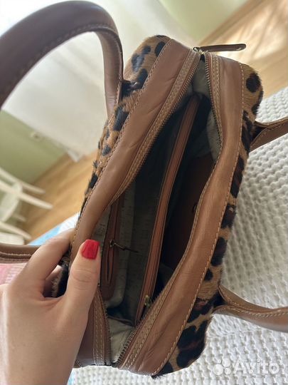 Сумка Da Milano меховая леопард