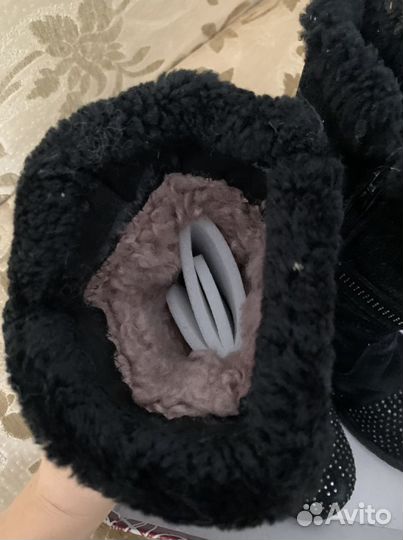 Сапоги из натуральной замши, р36