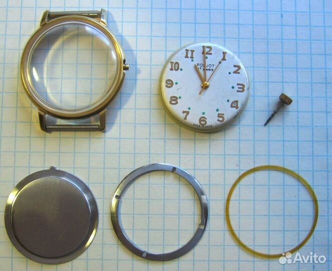 Часы Полёт 2614В позолота AU10 СССР