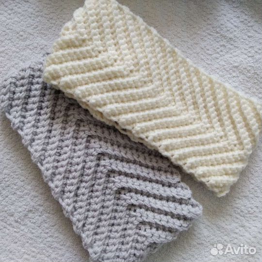 Повязка на голову вязаная