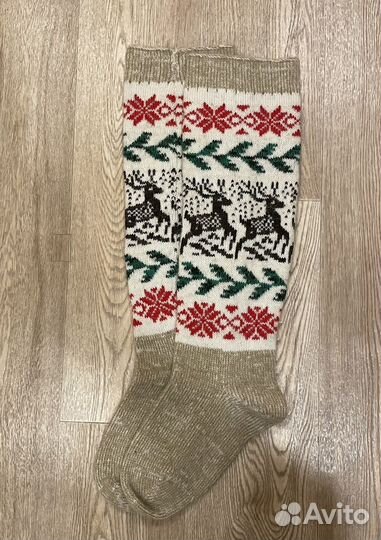 Гетры шерстяные вязанные