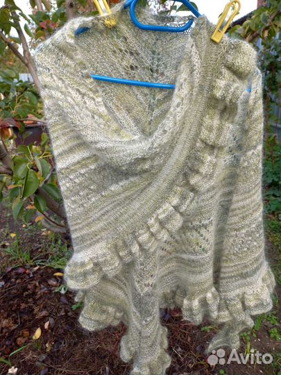 Шаль, бактус, шарф, шапка пуховая