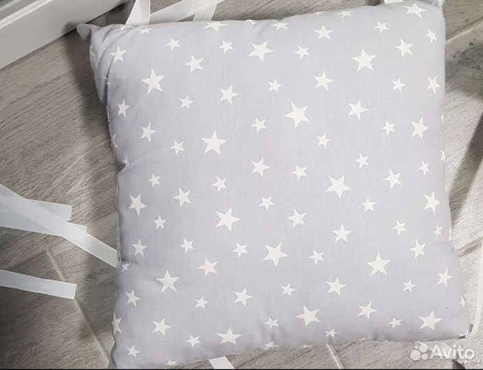 Бортики в детскую кроватку комплект + органайзер