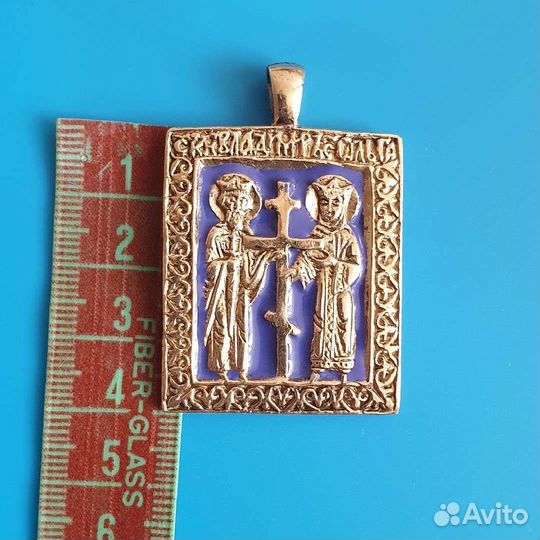 Святые Владимир и Ольга икона-подвеска