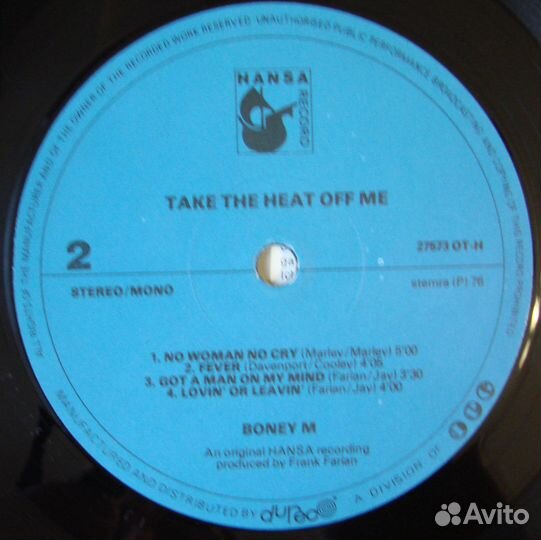 Boney M. - take THE heat OFF ME / 1976 holland pos
