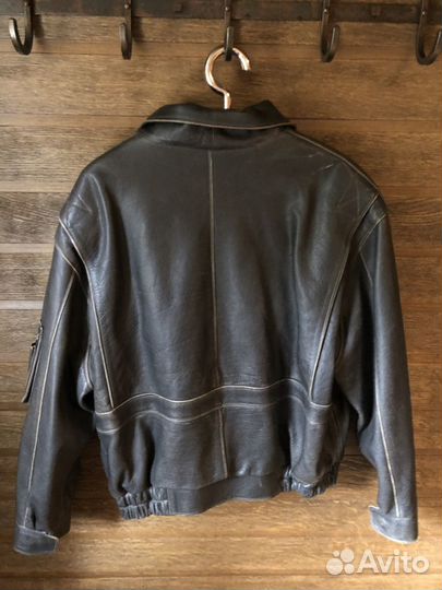 Мотокуртка кожаная мужская 52-54