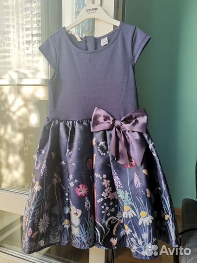 Нарядное платье для девочки hm 110/116