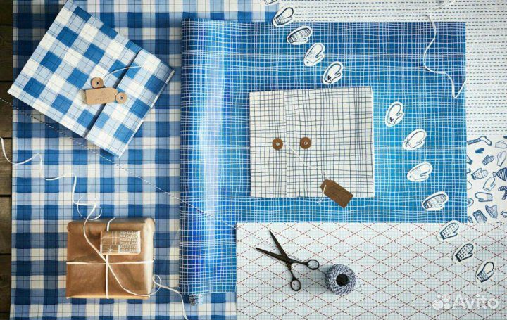 38. Новая Обёрточная бумага IKEA в клетку