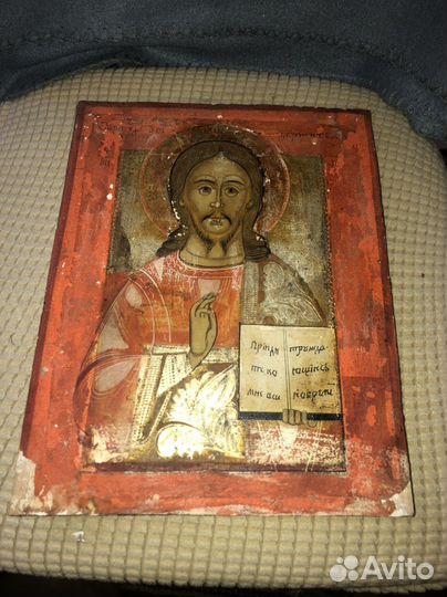 Старинная Икона Господь Вседержитель