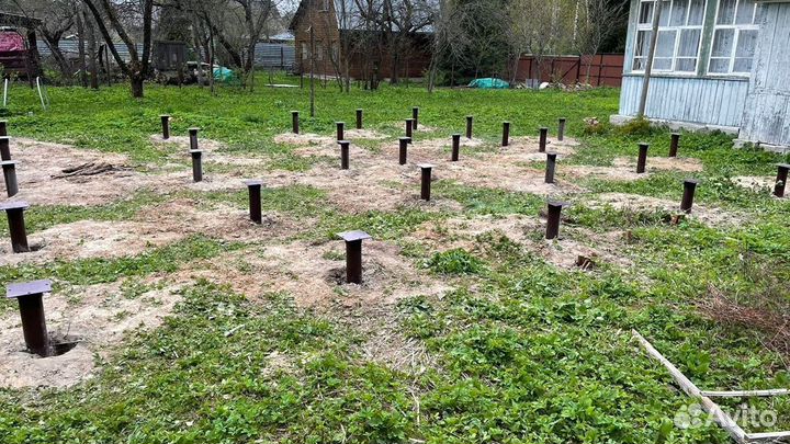 Винтовые сваи с монтажом