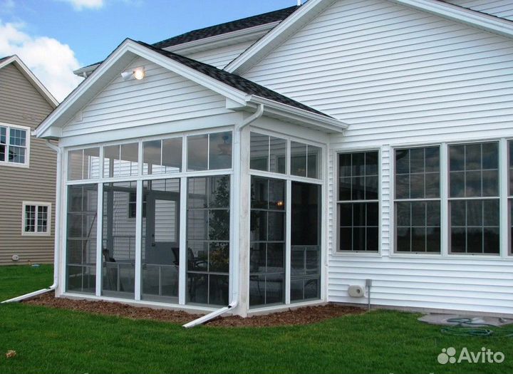 Остекление входной группы двери окна