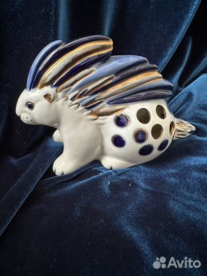 Карандашница дикобраз лфз фарфоровая статуэтка