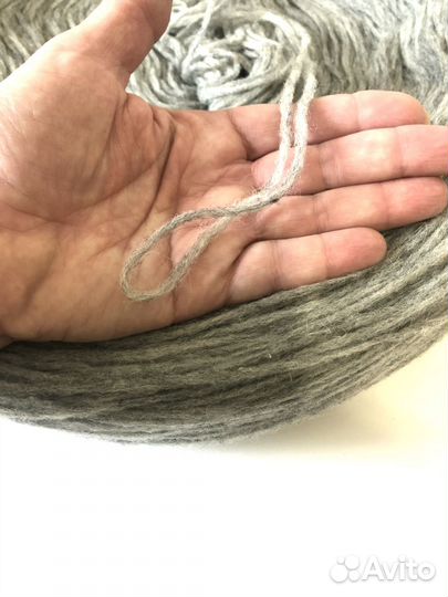 Пряжа серая для машинной и ручной вязки