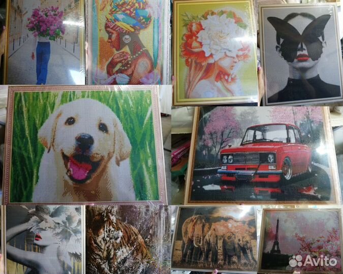 Мозаика алмазная на подрамнике 40 на 50 см