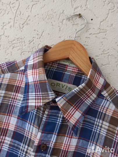 Мужская льняная рубашка Orvis короткий рукав