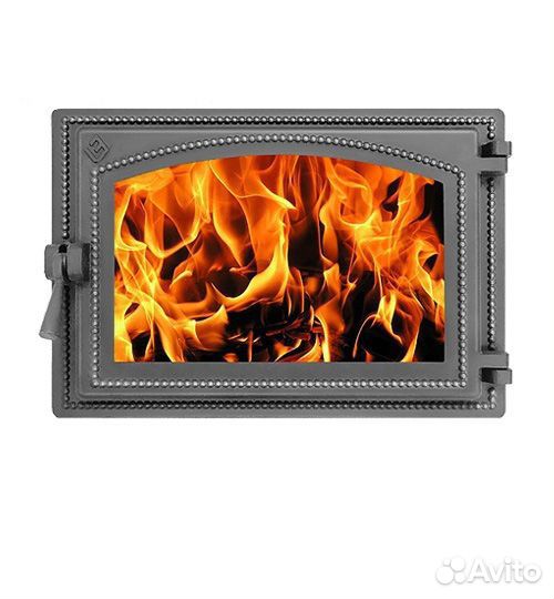 Дверка везувий каминная 230 (Антрацит) 500х350 (41