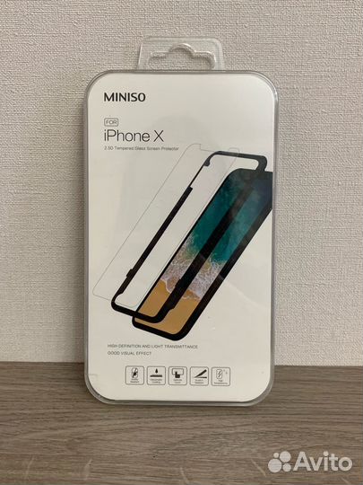 Защитное стекло на iPhone X от Miniso
