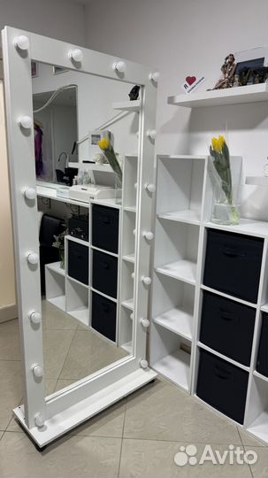 Гримерное зеркало в полный рост с подсветкой