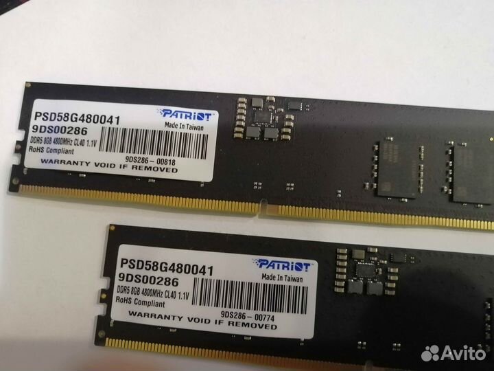 Оперативная память Patriot DDR5 - 8гб х 2шт