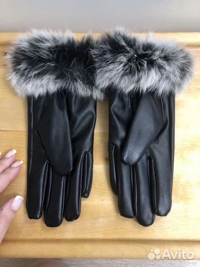 Перчатки женские кожаные 7.5 новые