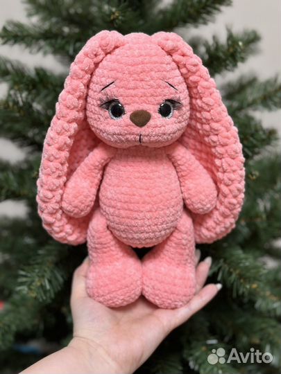Заяц плюшевый. Амигуруми. Ручная работа. Подарок