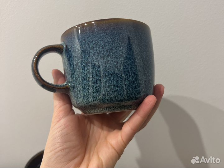 IKEA Кружка синяя gladelig гладелиг 14 см Икеа