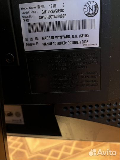 Монитор: Samsung SyncMaster 171B