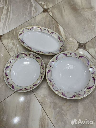 Блюдо большое круглое и овальное