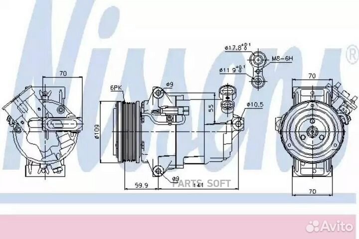 Компрессор кондиционера opel astra (2004) 1.9 cdti