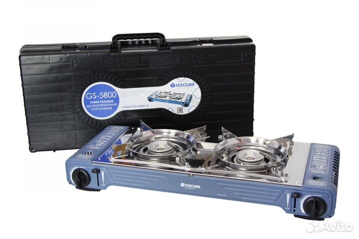 Плита газовая Ice Cube GSD-5800 двухконфорка