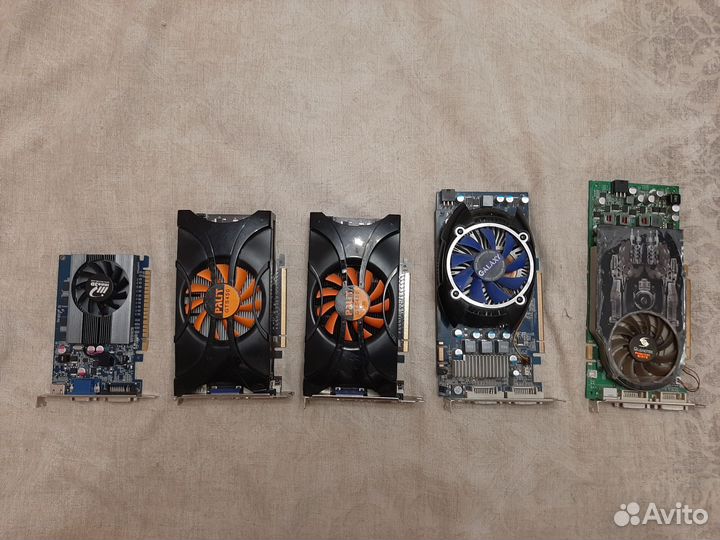 Видеокарты б/у разные (Nvidia, 2Gb - 512Mb)