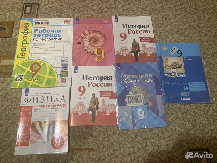 Рабочие тетради 9 класс