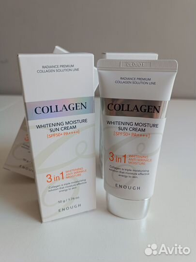 Солнцезащитный крем enough Collagen 3in1, SPF50+