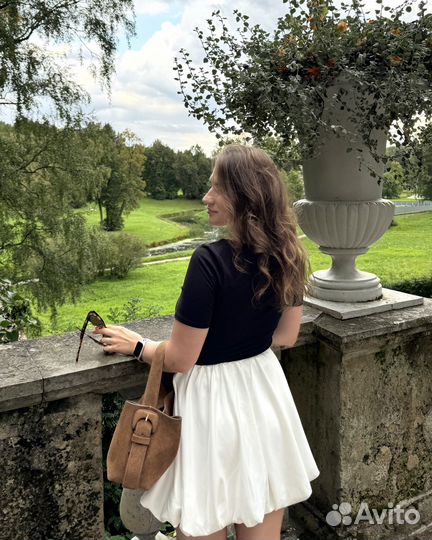 Юбка баллон атласная