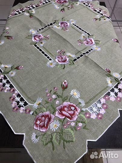 Салфетки льняные ажурные