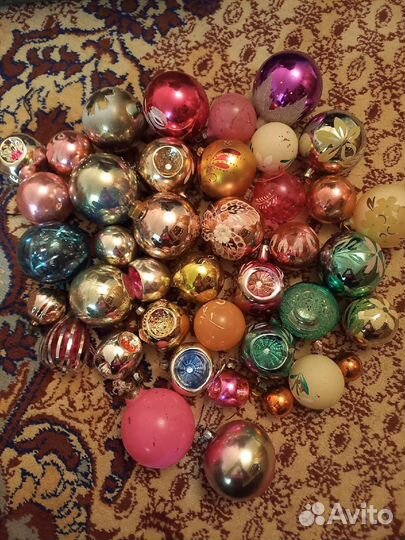 Елочные игрушки СССР шарики набором