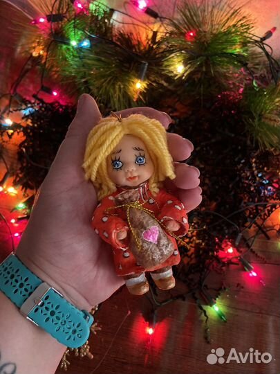 Ватные елочные игрушки домовенок Кузя