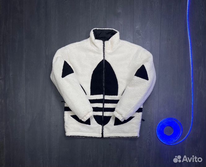 Куртка Adidas двухсторонняя барашка зимняя