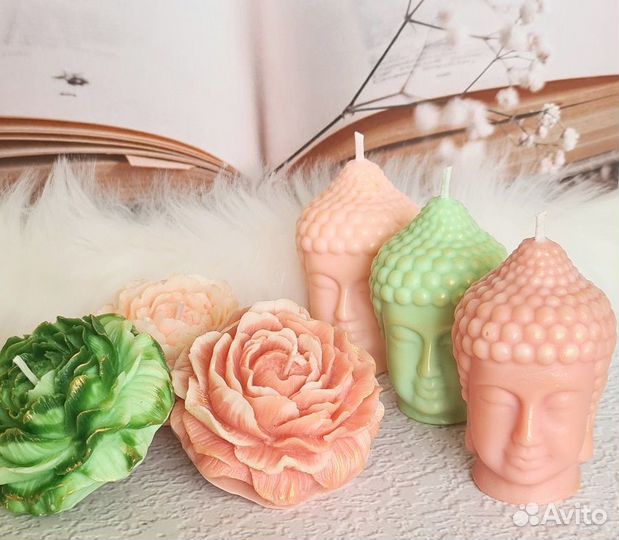 Набор свечей Будда+лотос