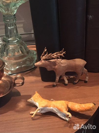 Елочные игрушки ссср. Довоенные. Лиса и Лось