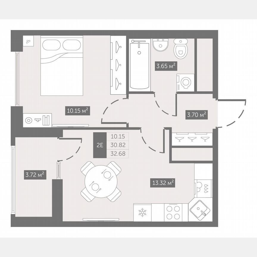1-к. квартира, 32,7 м², 9/10 эт.